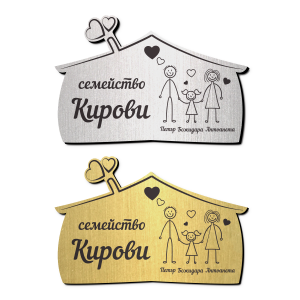 Табелка за врата семейство 1